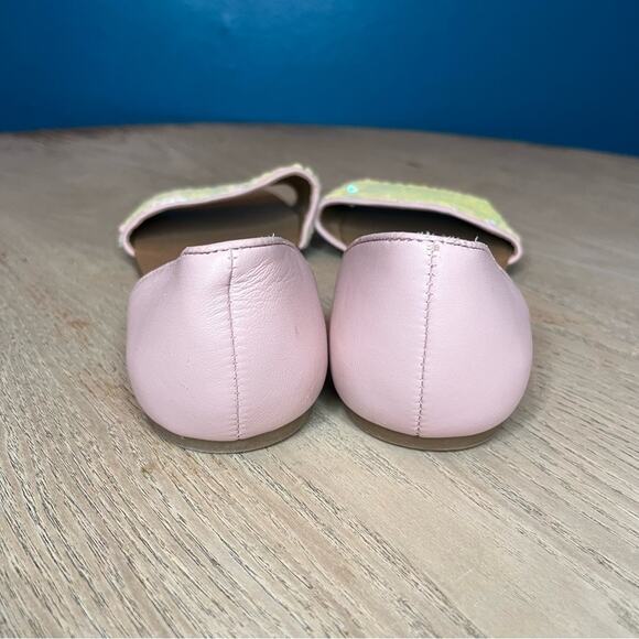 Steve Madden Sidestep Mermaid Sequin Sandal Flat Open Toe Shoe Pink Size 8.5 - Picture 9 of 9